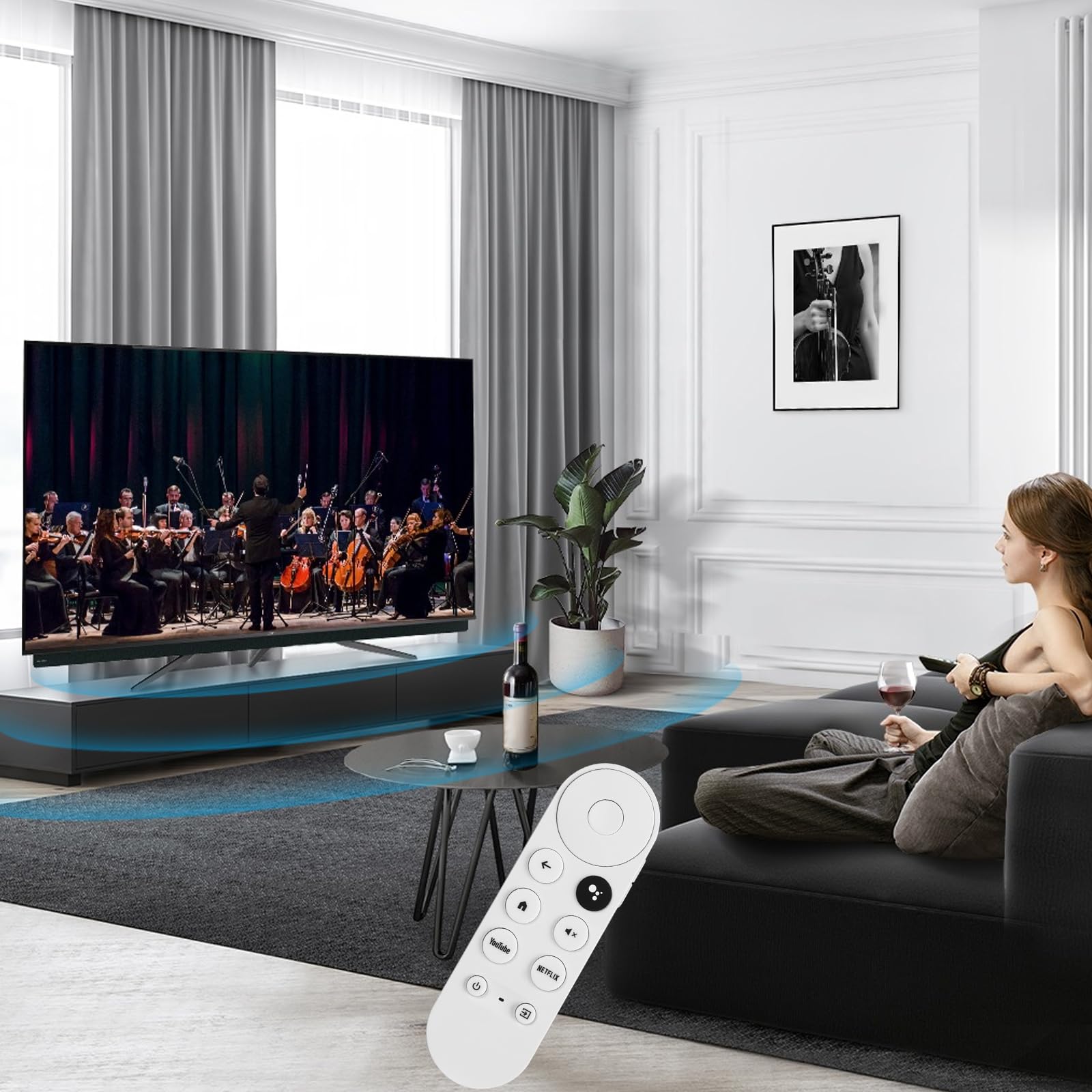 Telecomando Sostitutivo G9N9N Per Google Chromecast 4K E HD, Con Controllo Vocale