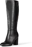 Amazon Essentials Botte à talons hauts Femme, Noir Faux Cuir, 44.5 EU Large - 1