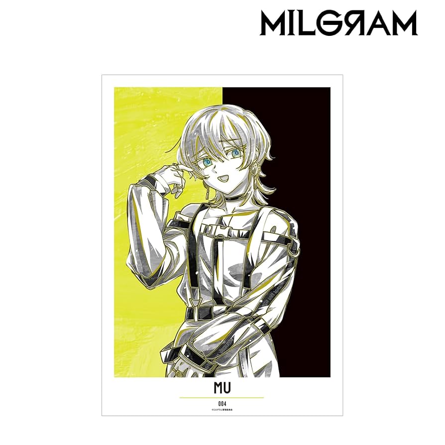 ミルグラム MILGRAM キャラファイングラフ ポスター　ムウ Amazon.co.jp: MILGRAM ミルグラム ムウ Ani Art BLACK LABEL A3