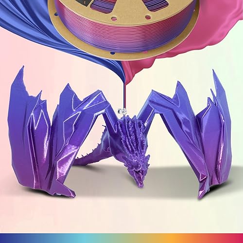 Vista 86 de OVERTURE Filamento de ácido poliláctico de seda, 1/16 de pulgada, acabado bicolor, suave y brillante, carrete 2.2 libras, para joyería de cosplay