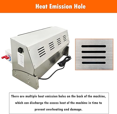 Miniatura 5 de INTSUPERMAI Rodillo de masa de pizza eléctrico Sheeter Máquina de prensa de masa de pizza de mesa superior de 20 "Máquina de prensa de masa de pizza