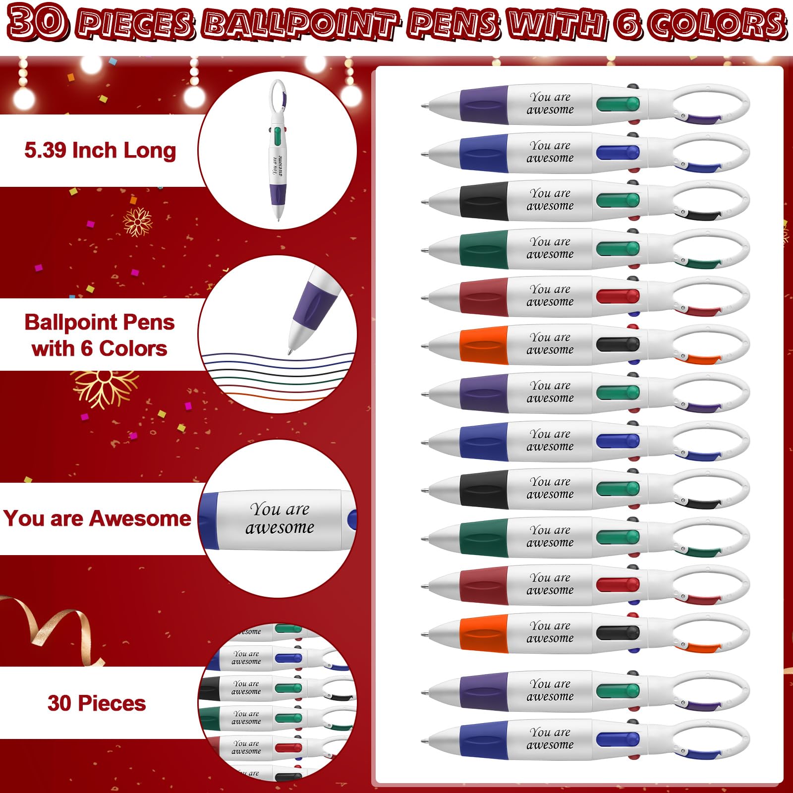 Zhanmai 30 Sets DIY Christmas Bookmarks Craft Kit With Pens & Cards