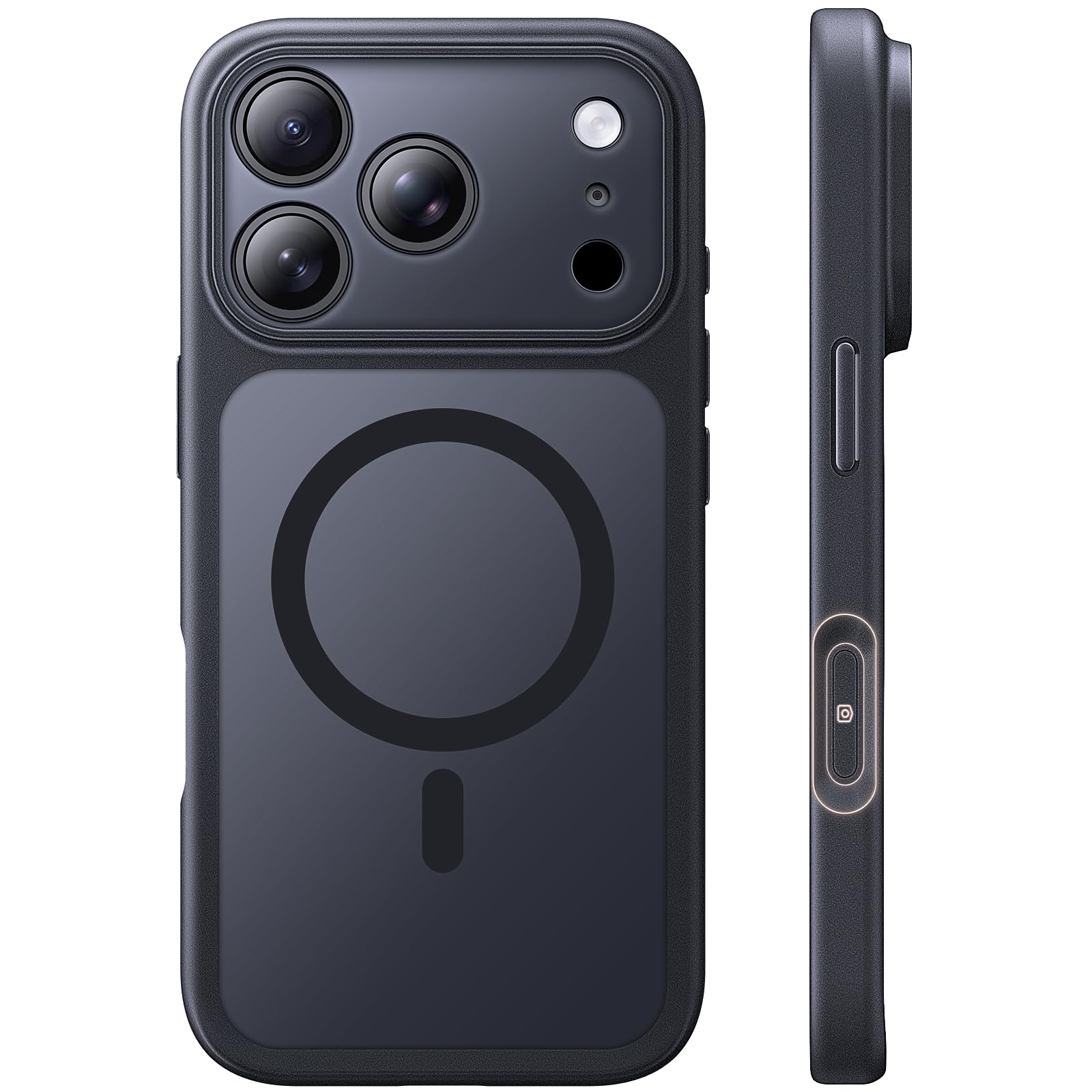 TAURI für iPhone 18 Pro Hülle 6,3 Zoll mit Mattrückseite - Schwarz | Vollständiger Kameraschutz, Kompatibel mit MagSafe, Kameratasten- Schutz, Stoßfest Militärstandard Magnetisch Handyhülle