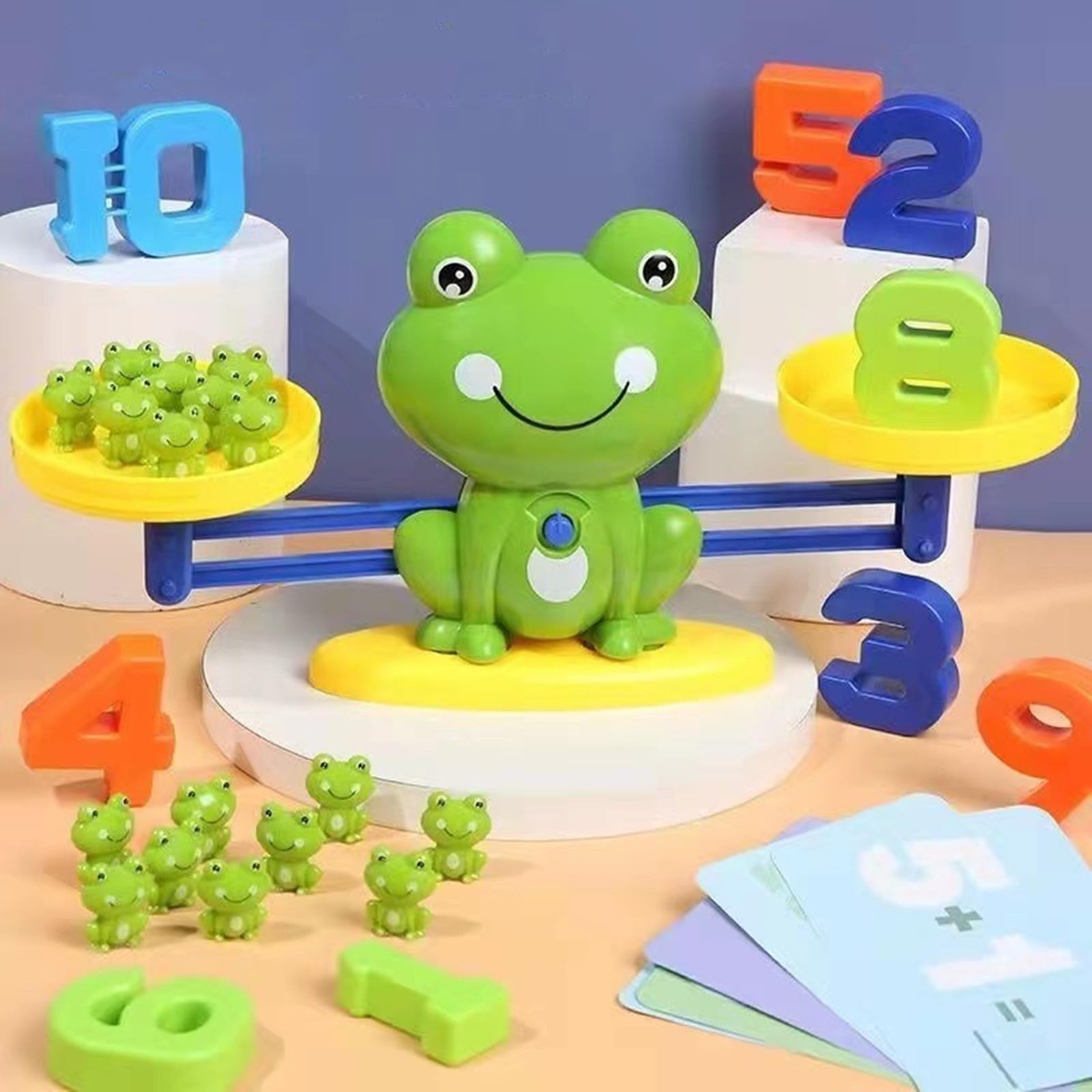 Gioco di Matematica per l'equilibrio delle Rane, Equilibrio Gioco Matematico Rana Conteggio Giocattoli per Bambini Digitale,Giochi Educativi Regalo per Ragazze e Ragazzi dai 5 Anni in su