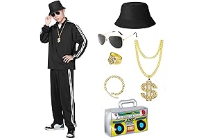 80s Costume Retro Tracksuit 90s Hip Hop Halloween Costumes for Men