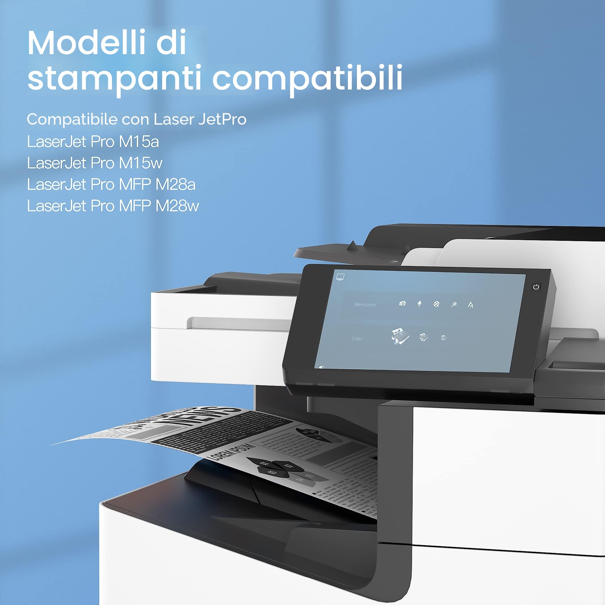 GPC Image 44A Compatibili Sostituzione per HP 44A CF244A Cartucce di Toner per HP Laserjet Pro MFP M15a M28a M28w M15w (Nero, 2-Pack)