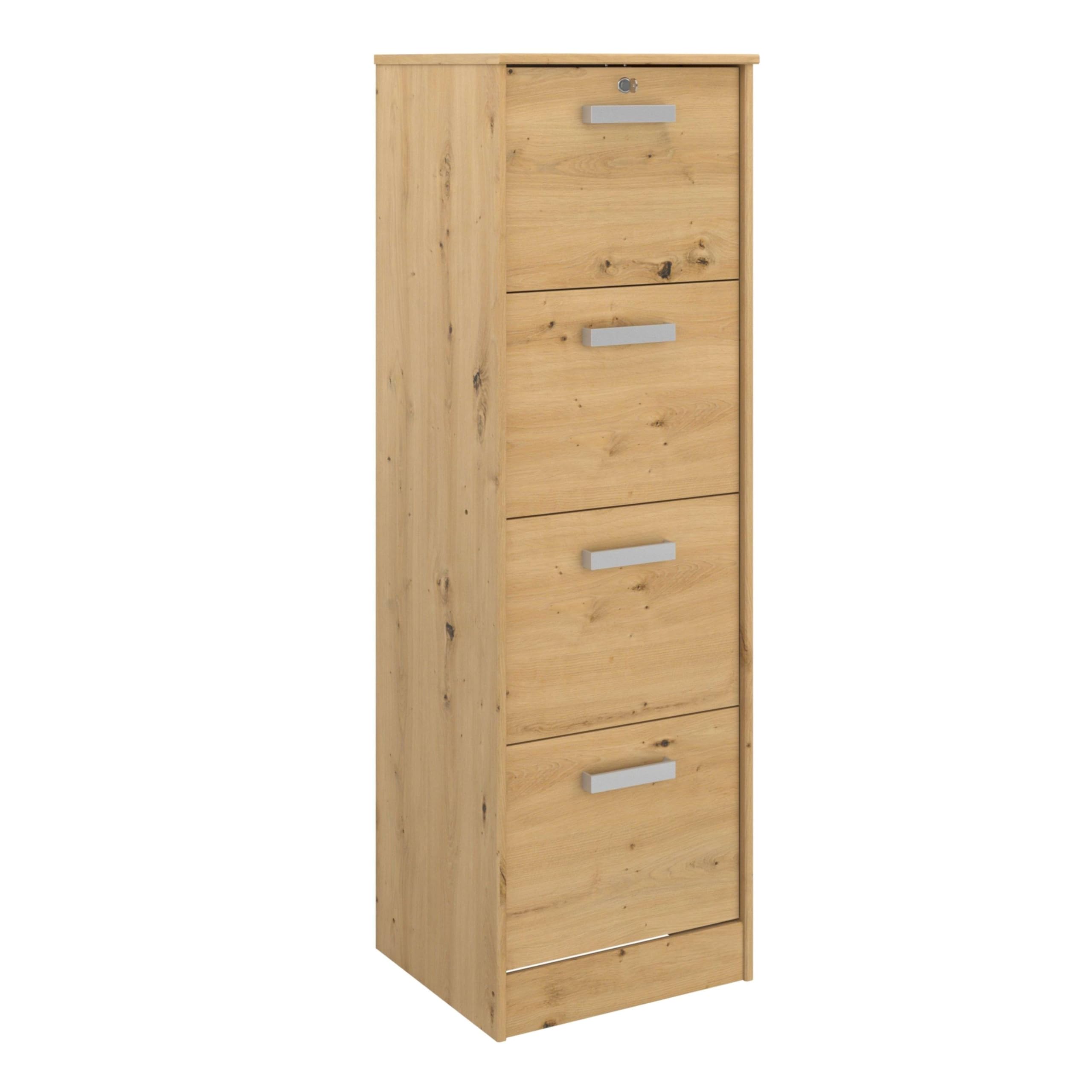Miroytengo Cajonera Venture Oficina Despacho 4C Color Roble Artesano 44x138x40 cm