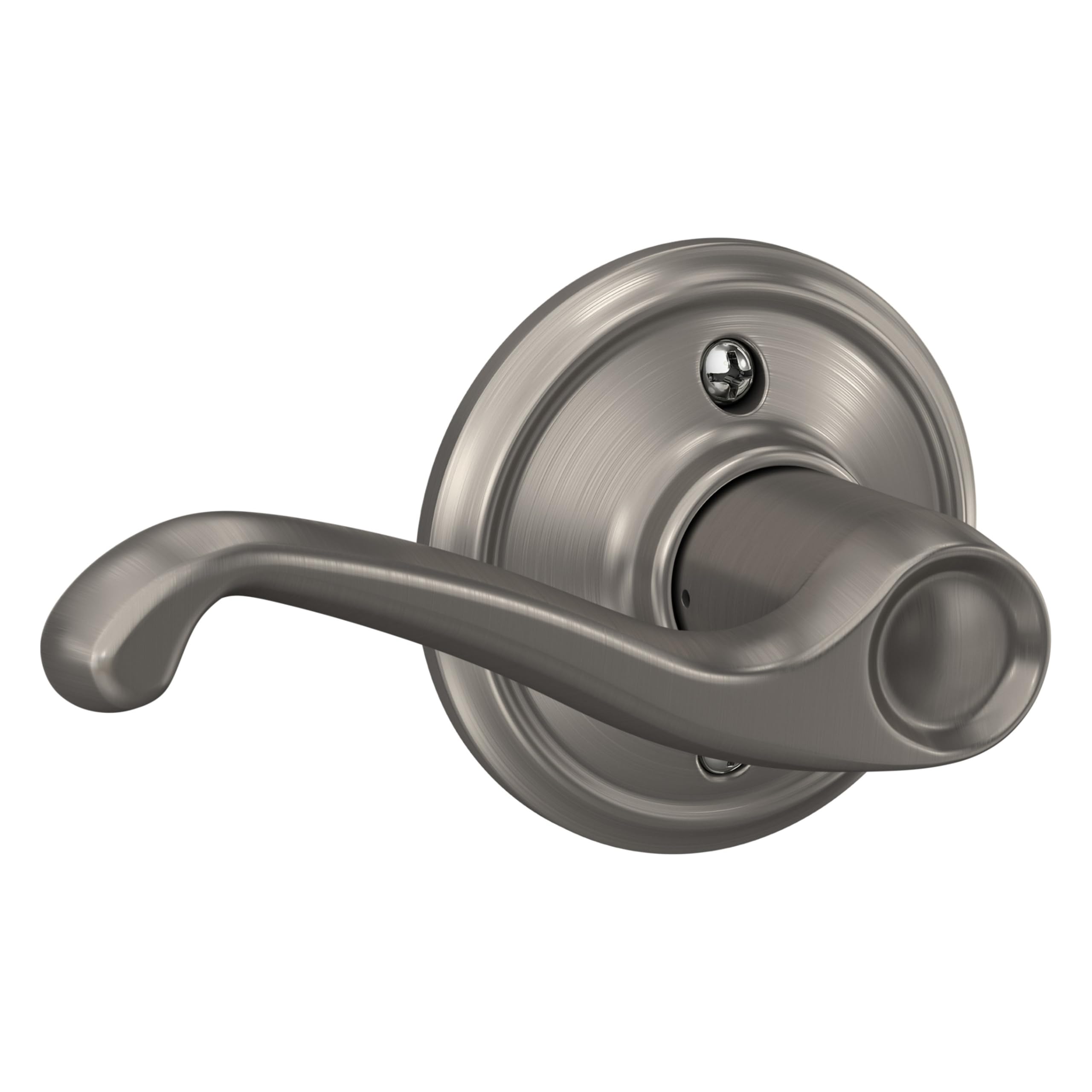 Schlage F170FLA619LH Flair Left Hand Dummy Lever, Satin Nickel
