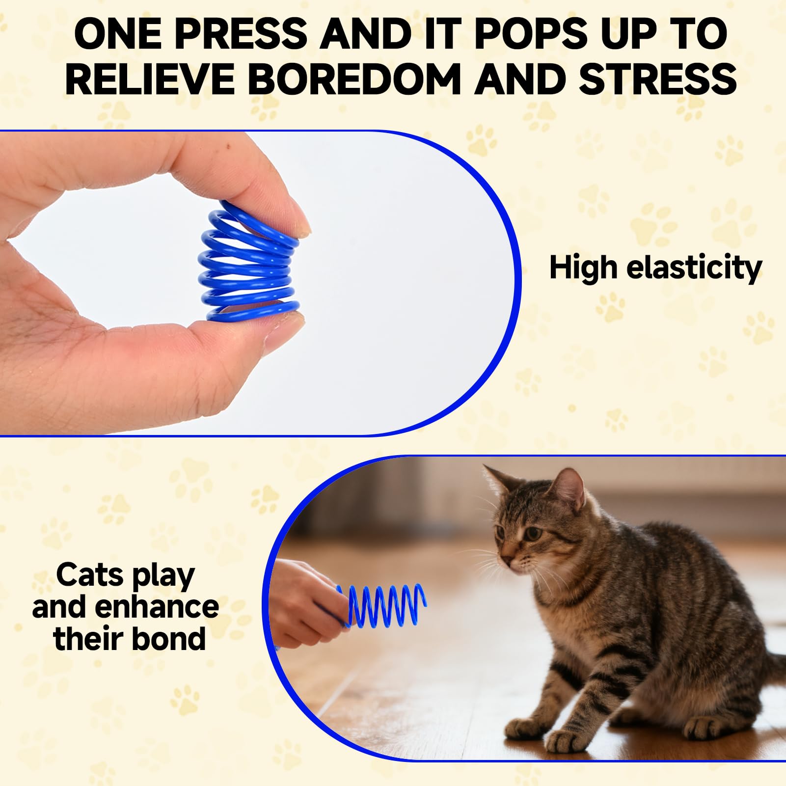 Lot de 24/32 Ressorts à Chat Jouets Interactifs, Jouet à Ressort pour Chat avec 4 Couleurs, Jouet pour Chats Actifs pour Propriétaires de Chats (24)