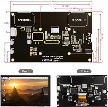 ELECROW 5 Inch Resistive Touch Screen TFT 800x480 LCD Display + 7 Inch Capacitive Touchscreen 1024x600 Mini Portable Monitor with Stand, Compatible with Raspberry Pi, Banana Pi, BB Black, Windows