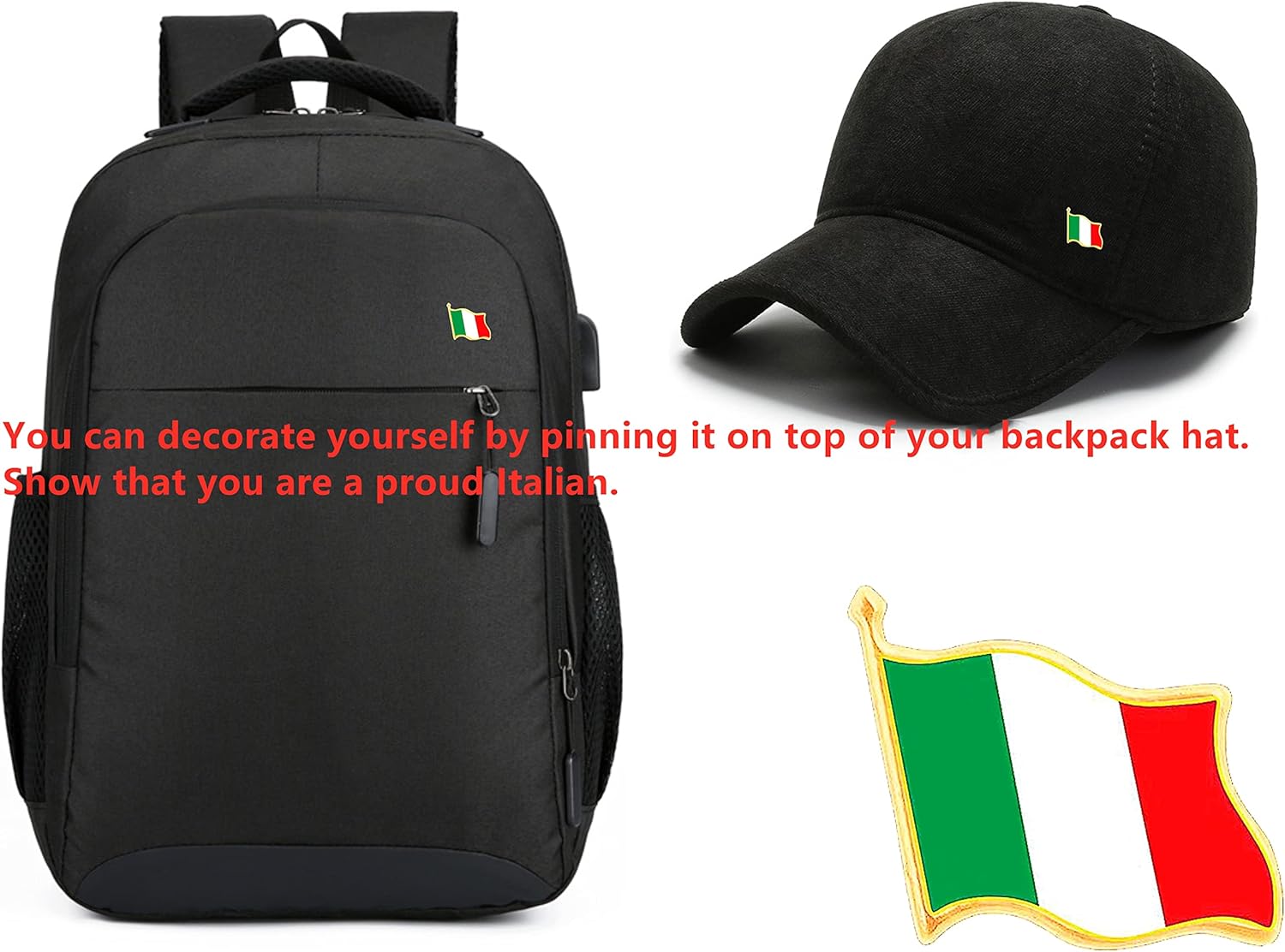 12/25/50 pcs Small metal Italian flag lapel pin Italy pin for Suit jacket backpack hat bulk - Image 5