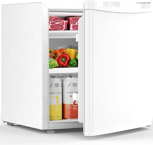 Mini refrigerador de 1.6 pies cúbicos con congelador, refrigerador compacto de una sola puerta reversible, termostato ajustable, ultra silencioso,