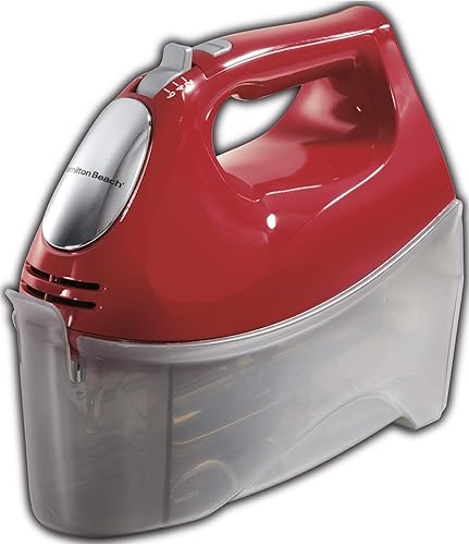 Miniatura 5 de Hamilton Beach Batidora eléctrica de pie, 4 cuartos de galón, gancho para masa, accesorios planos y batidora de mano eléctrica de 6 velocidades con