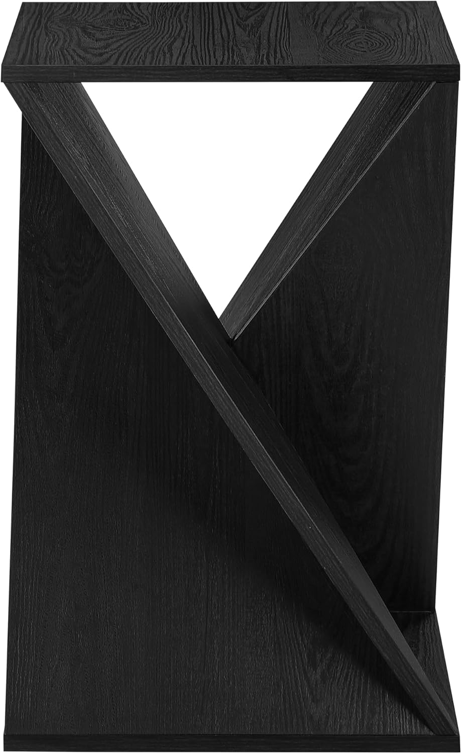 Modern One-of-a-Kind Twisted End Table, Farmhouse Side Table, Farmhouse, Living Room, Bedroom Accent Table, Contemporary Architectural Designed - Distract Black