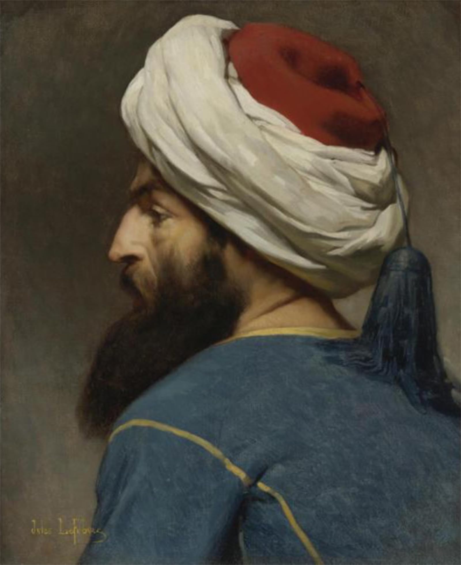 ARTXLXXBN Famous Painting Canvas Artwork Graffiti Print Portrait of an Ottoman by Jules Lefebvre Portrait Canvas Image for Home Decor 60x90cm