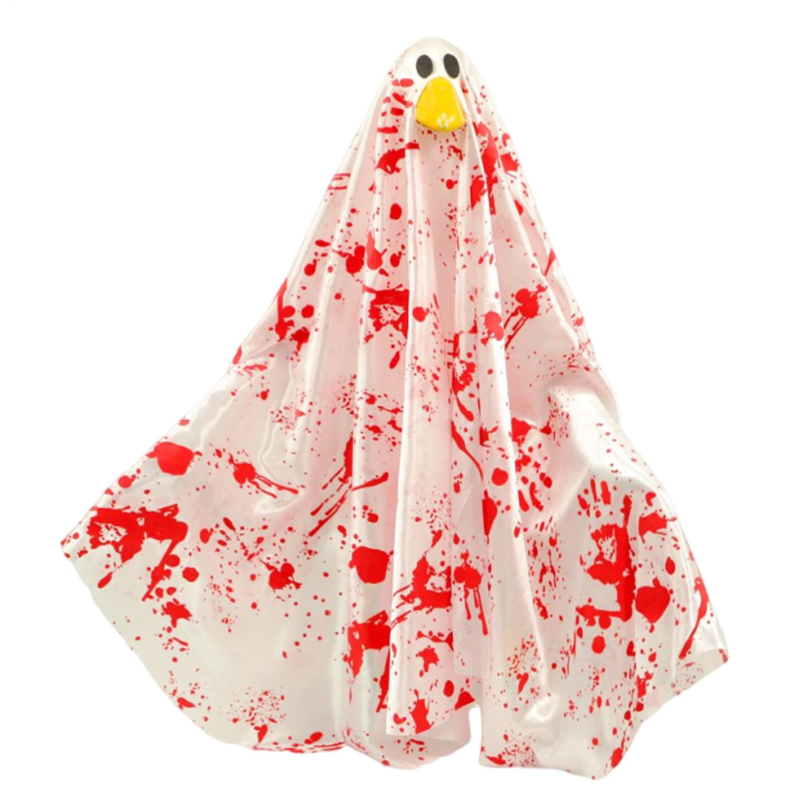 Canard fantôme d'automne de 58 cm : statue effrayante Halloween pour table et extérieur