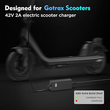 42V 2A Charger for 36V Lithium Battery, SGS Safe | Fast Charger with 3 Types of Connectors, Compatible with Pocket Mod Sports Mod Electric Scooters