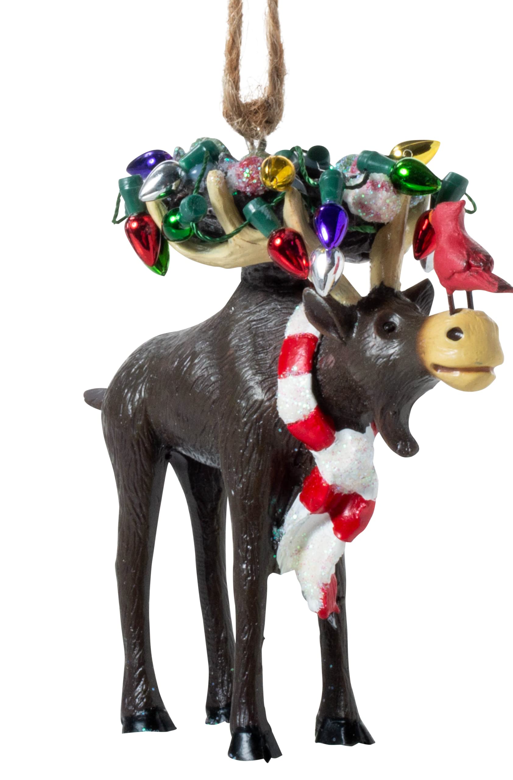 Amazon.com: Cape Shore Holiday Moose in Scarf and Cardinal with Amazon.com: Cape Shore Holiday Moose in Scarf and Cardinal with