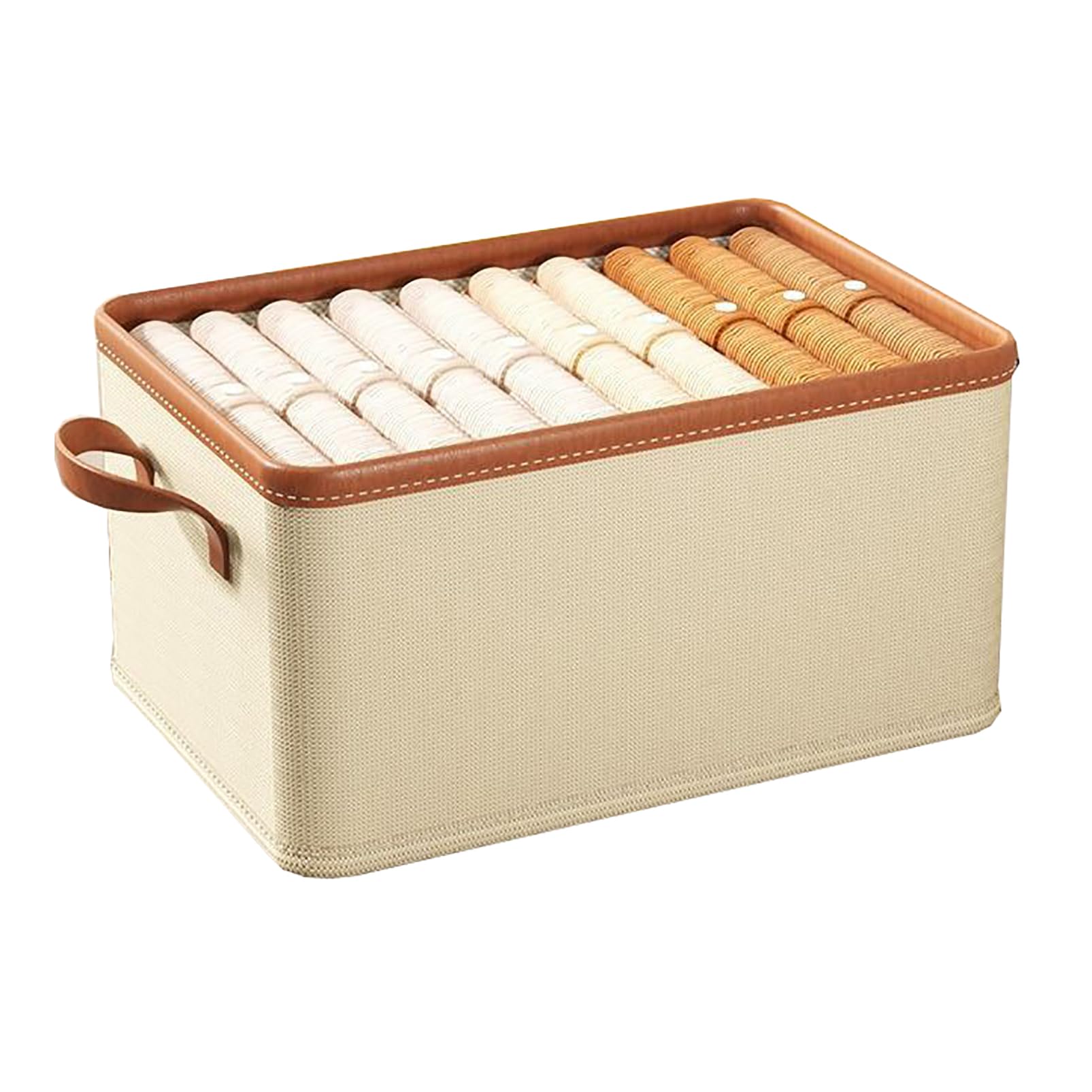 Organizador de Cajones para Ropa, Caja de Almacenamiento de Tela, Cubos Divisores de Armario Plegables para Calcetines, Ropa Interior, Corbatas, Bufandas, Camisas, 4 Uds