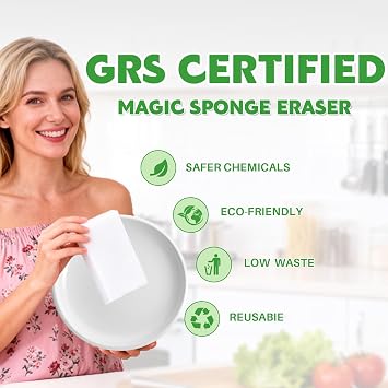 Magic Sponge Eraser, 12 Pack Melamine Sponge, GRS Certified