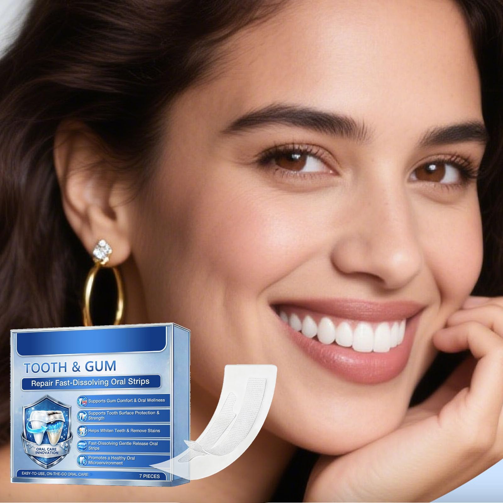 Riparazione dei denti, strisce per la cura di denti e gengive, 2026 nuove strisce sbiancanti per i denti, strisce orali a dissoluzione rapida per la cura di denti e gengive (4pcs)