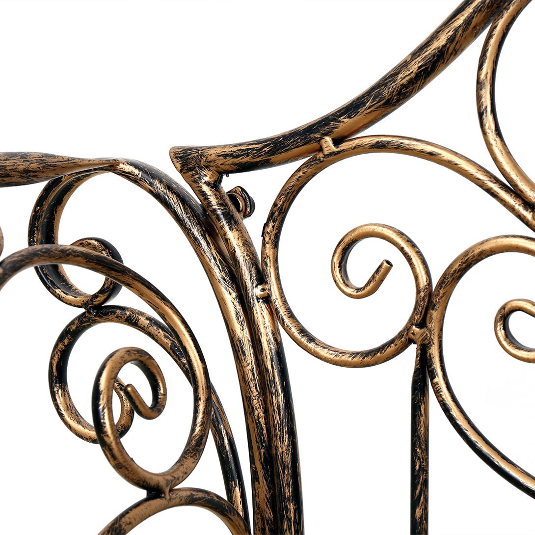 Banc Exterieur Jardin Metal, Banc Vintage, Canape Jardin 2 Places, 133 * 49 * 90 cm