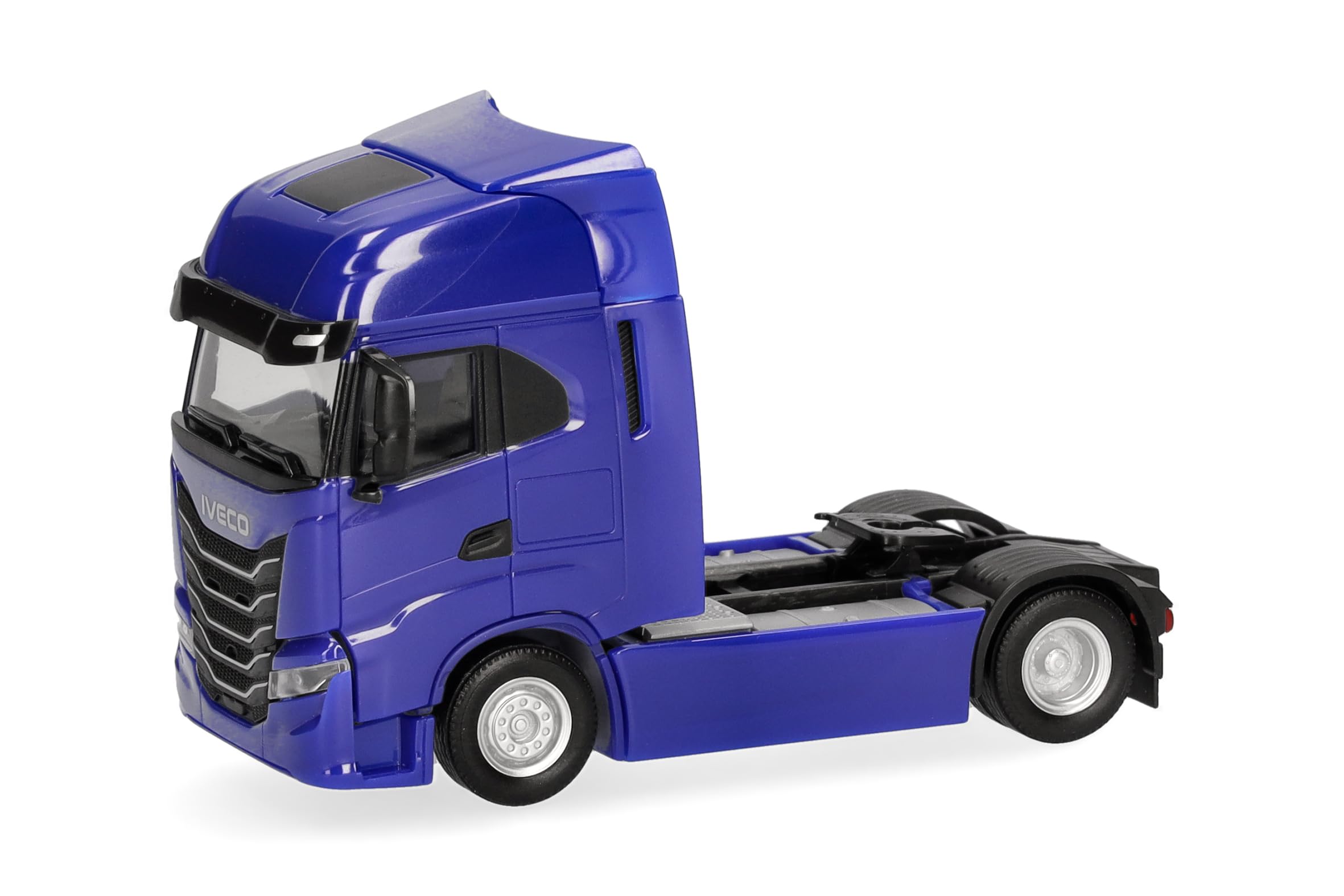 Herpa truck model Iveco S-Way facelift rigid tractor 2axles, ultramarine blue, on a scale of 1:87, plastic miniature, made in Germany, model building, collectors edition