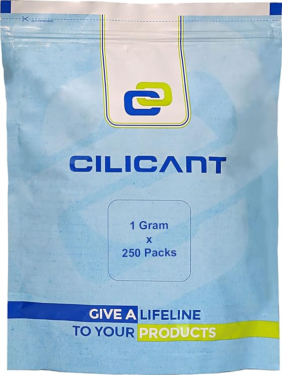 CILICAnT 1 Gram (250 Pcs) White Silica Gel Desiccant Packets for