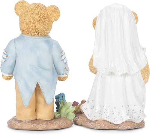 Miniatura 5 de Roman 12926 Cherished Teddies Theo y Olivia - Figura de pareja de boda, altura de 4.25 pulgadas