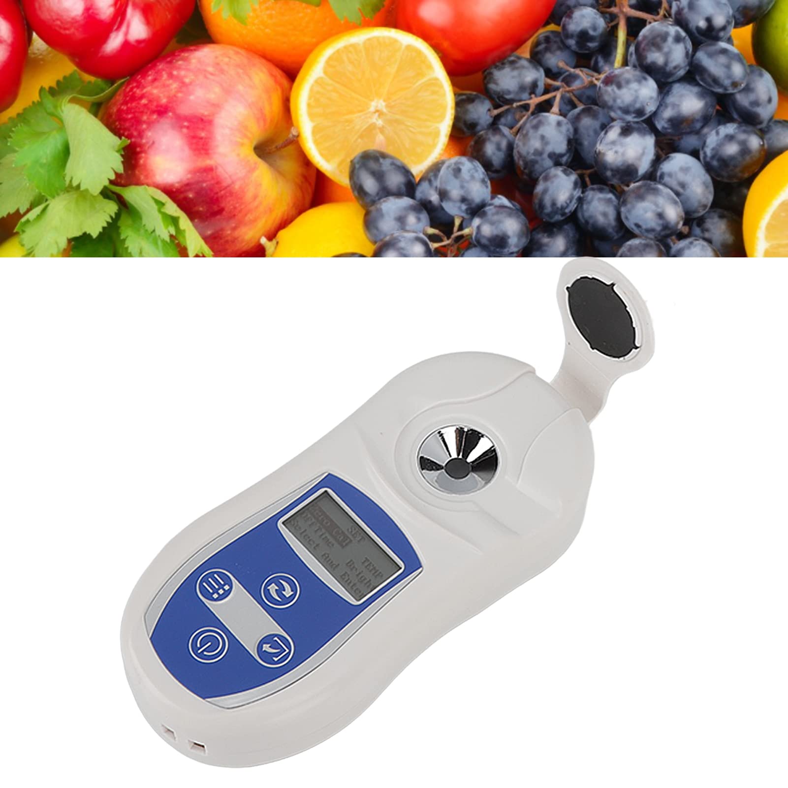 Refractómetro Brix Meter 0-53% para Medir el Contenido de Azúcar en Frutas, Miel, Jarabe de Arce, Bebidas Dulces, Precisión 0,1%
