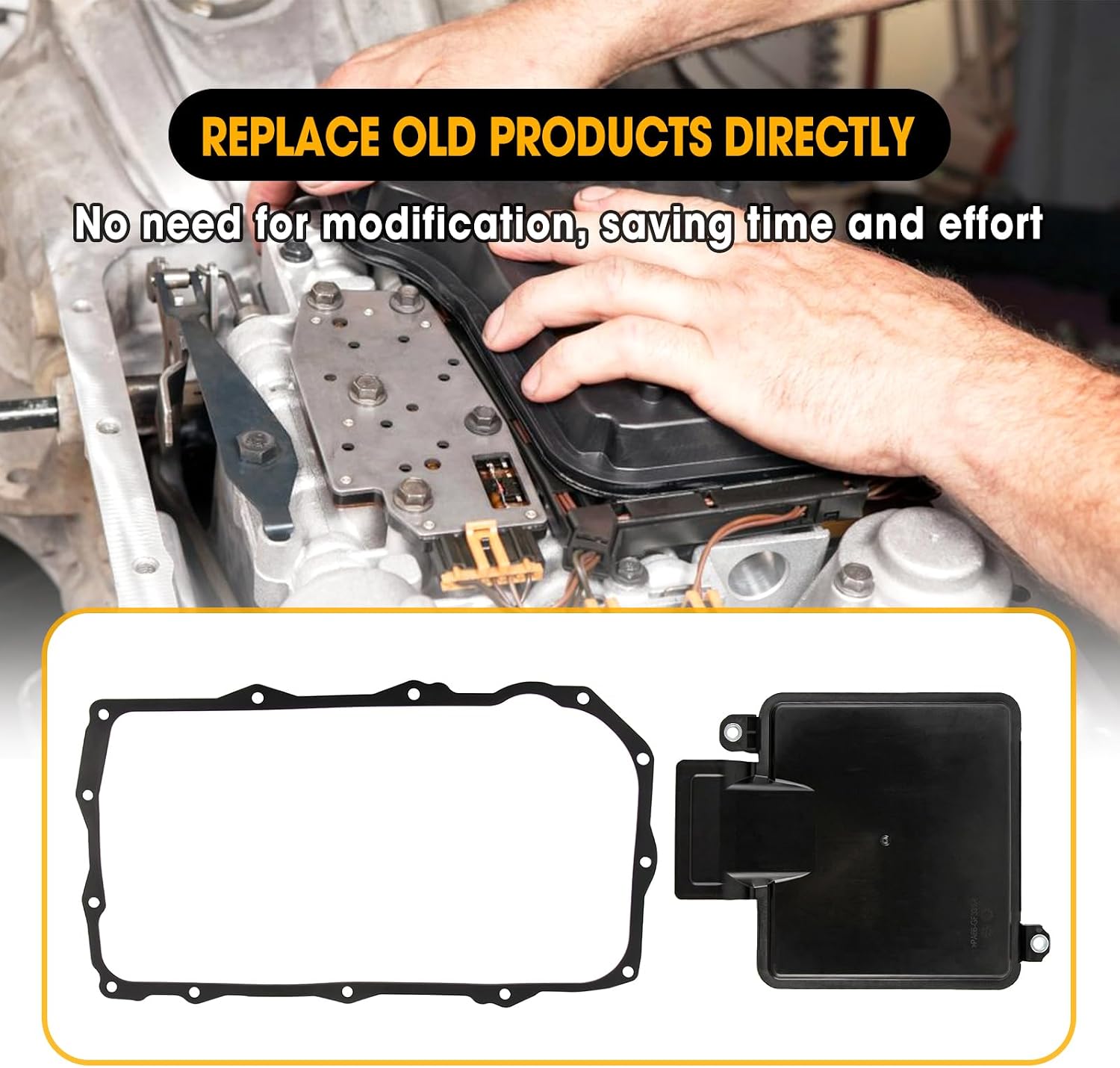 850RE Transmission Filter Oil Pan Kit with Gasket Replace 68417054AB Fit for Jeep Gladiator 2020-2023 Jeep Wrangler 2018-2024