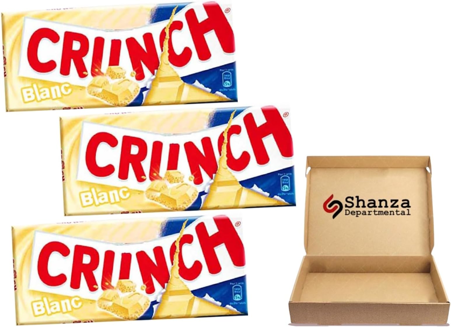 Crunch White Chocolate 100g Pack Of 3 Enjoy the Creamy Bliss in Every Bite - Crunchy Gluten-Free Cereals | All Ocassion Gift - Easter, Birthday, Christmas