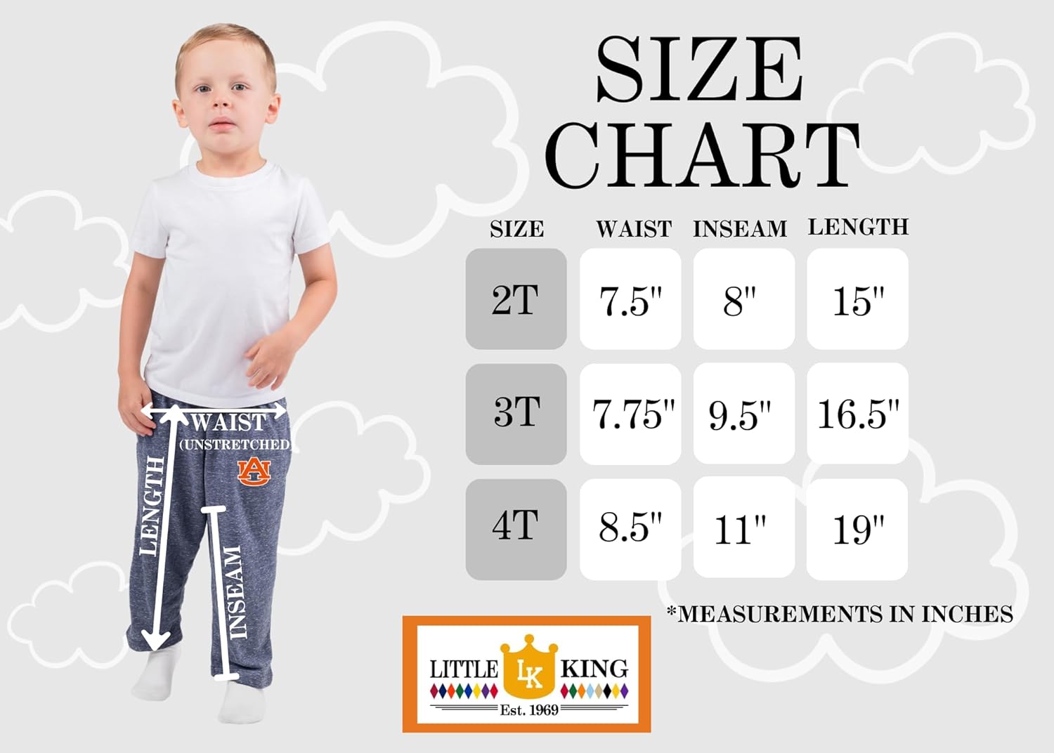 Little King NCAA Toddler Boys & Girls Soft Knobby Lounge Pants with Pockets-Sizes 2T 3T 4T - Image 4
