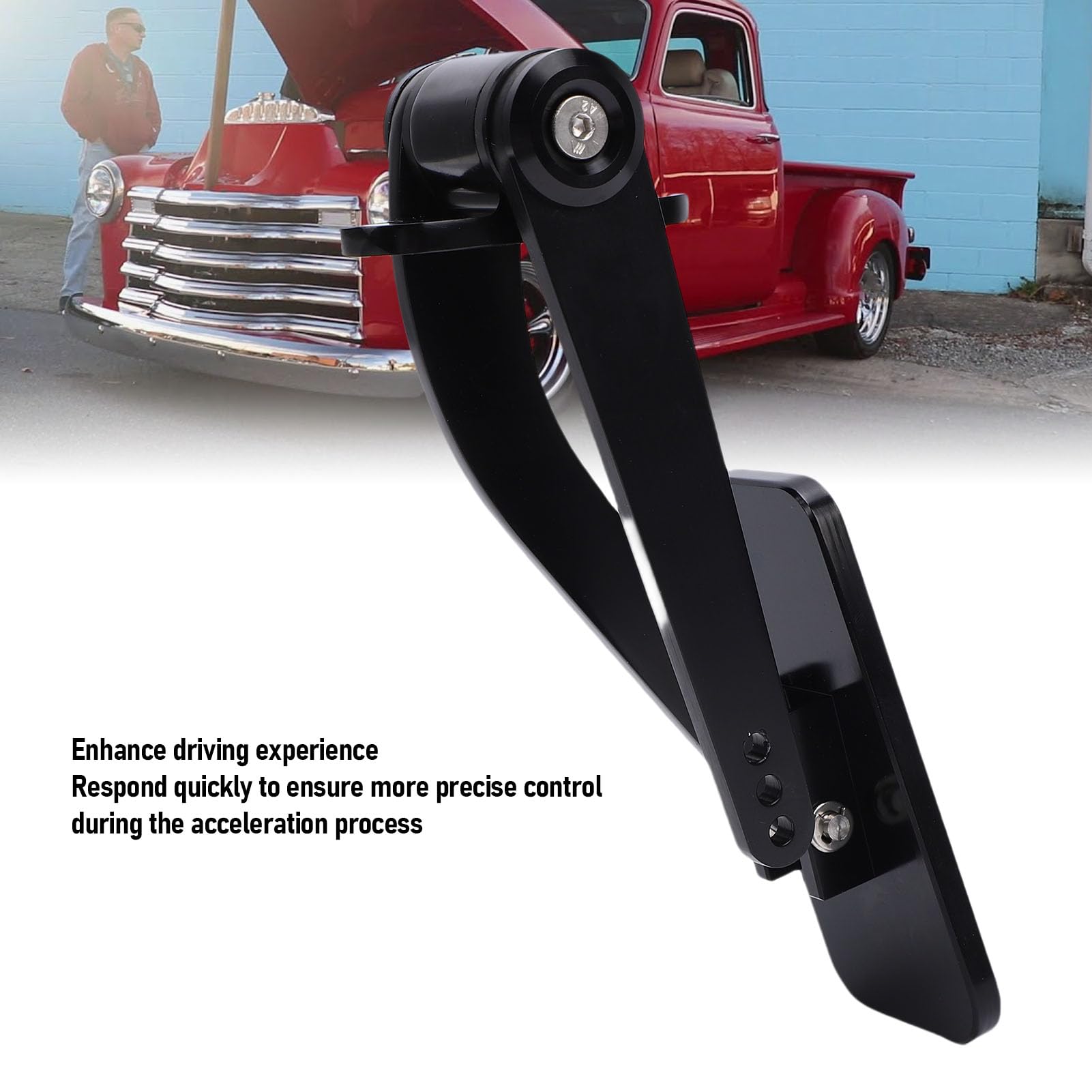 Wakects Gaspedal, Gaspedal aus Aluminiumlegierung, Ersatz für Street Rat Rod, Optimiertes Ergonomisches Design für Sanfte Beschleunigung, Leichte Konstruktion, 4,5 X 11,5 cm