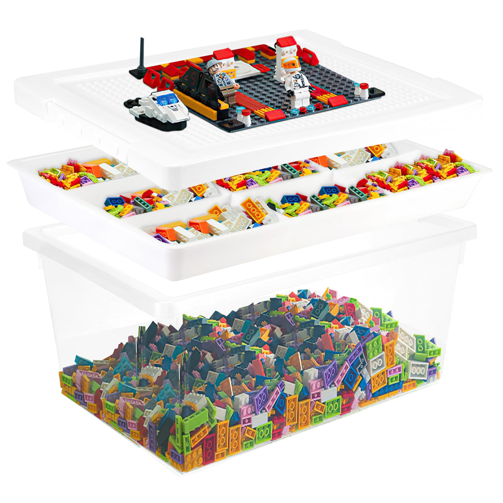 Cajas Almacenaje Plastico Con Tapas Cajas Organizadoras Con Bandeja ExtraíBle Apilables Caixas ArrumaçãO Transparente Cajas De Almacenamiento Contenedores Almacenamiento Para Caja Juguetes NiñOs