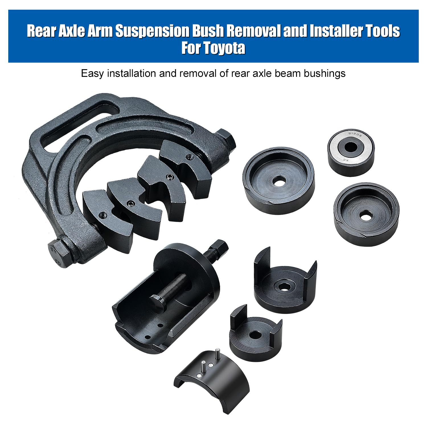 Kit d'Outils d'Extraction de Douille d'Essieu Arrière pour Toyota Corolla Camry Yaris Avensis, Extracteur et Installateur de Silentbloc de Suspension Arrière