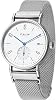 FEICE FM201 Mens Automatic Analog Watch, Luxury Skeleton, Face Watch, Mens, Mechanical, Sunset, Sapphire, Minimalist, Leather Strap, Waterproof, Popular, Business Watch for Men, Silver
