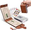 Cribbage Board With Pegs, Travel Cribbage Board with Full Deck of Cards and 6 Pegs, Complete Cribbage Board Game Set for Family Game Nights, Road Trips and Picnic Outings