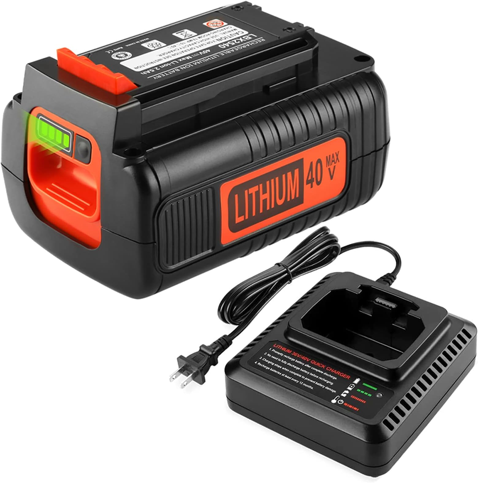 Replace Black and Decker 40V Charger LCS36 LCS40 Compatible with Black+Decker 36V