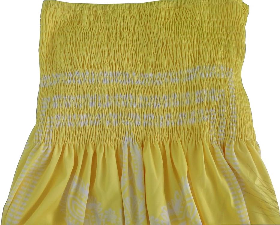 Women's Strapless Floral Bohemian Casual Mini Beach Dress Cover-ups Dress - Image 7