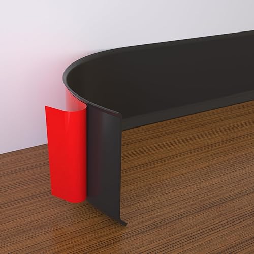 Miniatura 1 de YUZZY Moldura para zócalo, 4 pulgadas de ancho x 40 pies de largo, base de pared de vinilo autoadhesivo flexible, base de pared de goma para