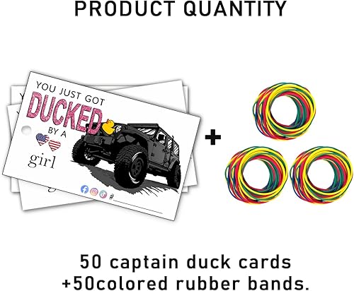 Miniatura 3 de You've Been Ducked  You Just Got Ducked By a Car Girl  Tarjeta de juego de pato de pato  Etiqueta de tarjeta de pato  Paquete de 50  Tamaño de