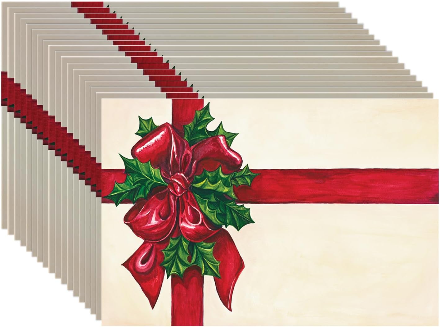 Wrapping Paper Christmas Paper Placemats - Square Disposable Winter Placemats for Xmas Holiday Parties - 18 Sheets Per Pad American Made