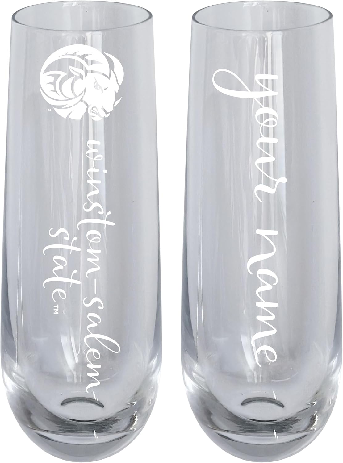 Copa de Champagne Grabada Personalizable Winston-Salem State 10 oz