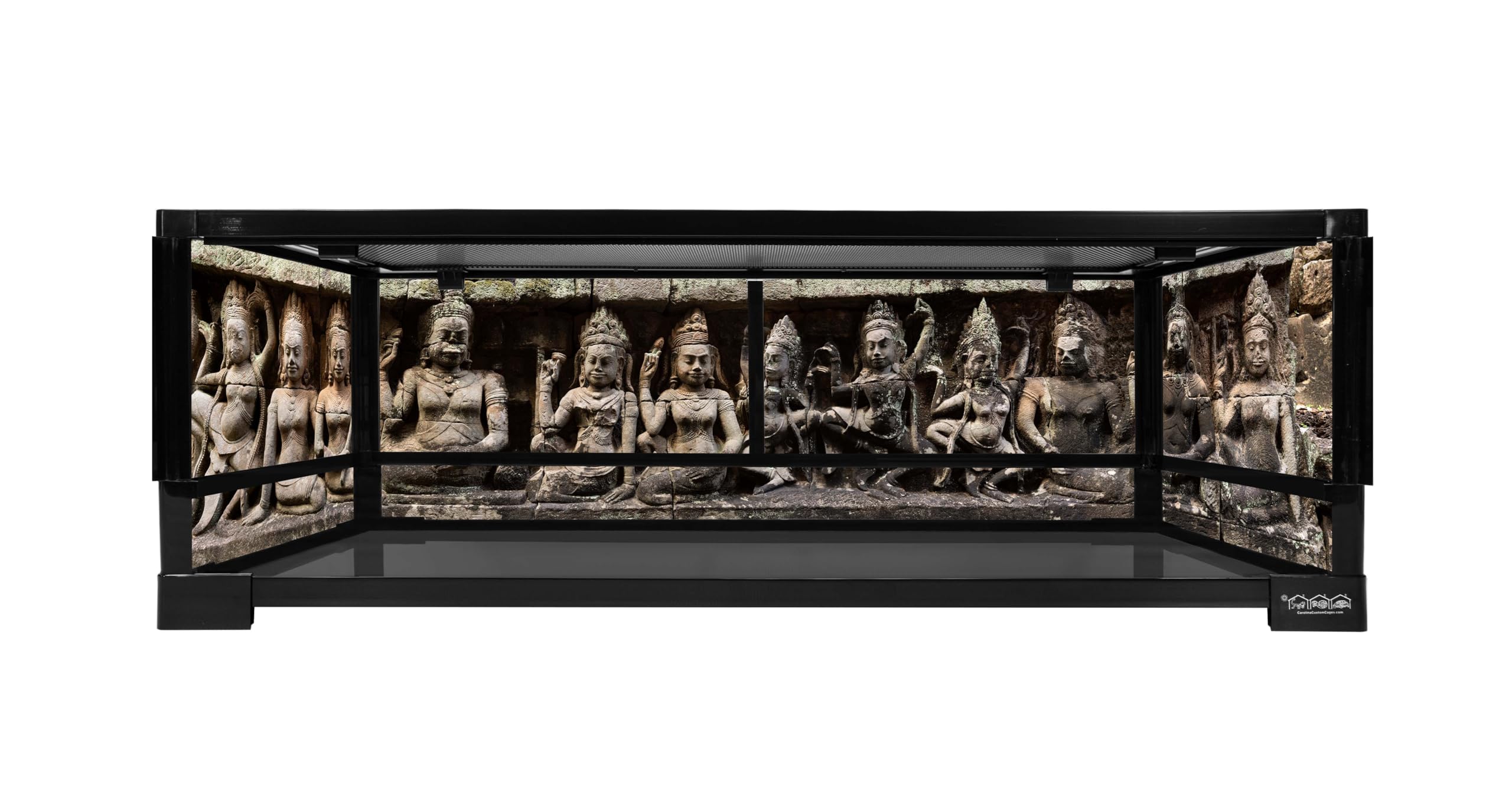Reptile Habitat Background; Dancers of The Leper King for 20L Medium-Plus 30Lx12Wx12H Terrarium, 3-Sided Wraparound