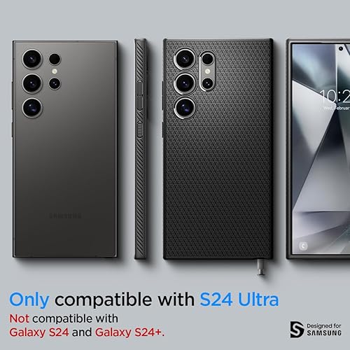 Miniatura 2 de Spigen Liquid Air - Funda diseñada para Galaxy S24 Ultra (2024), protección de grado militar, color negro mate