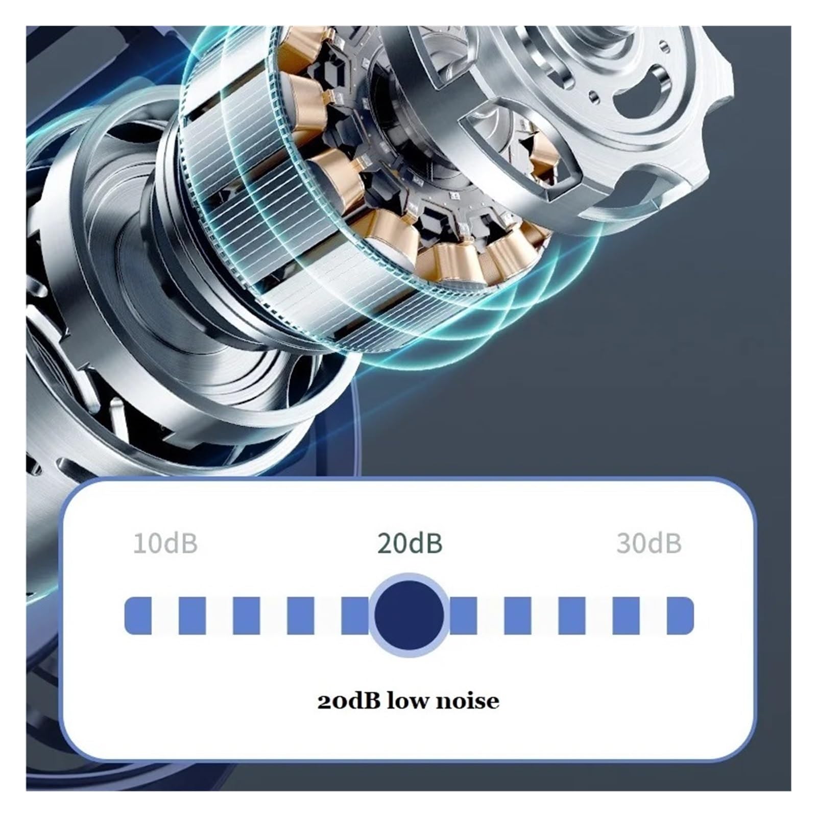 Ventilatore, Ventilatore a Clip con Rotazione a 360° Ventilatore da Tavolo a Vento(Blue)
