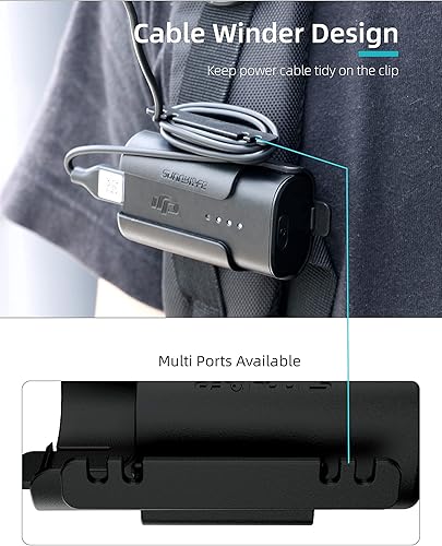 Miniatura 5 de BTG Clip de batería con bobinador de cable para DJI FPV Goggles V2 / DJI Avata Drone Goggles 2 Accesorios