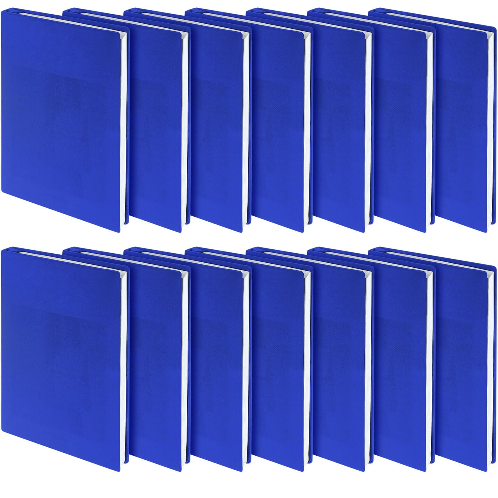Sherr Jumbo 14 Pack Stretchable Book Covers Stretchy Durable Washable Reusable Textbooks Protector Bookcloth for Classroom Most Hardcover Book About 9 x 12 Inch(Blue)