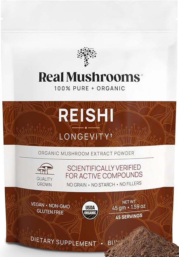 Real Mushrooms Reishi Powder Organic Mushroom Extract
